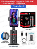 P02 360 Rotation Follow-Up Gimbal Stabilizer Monopod Desktop Tracking Gimbal with Remote for Phone Live Photography